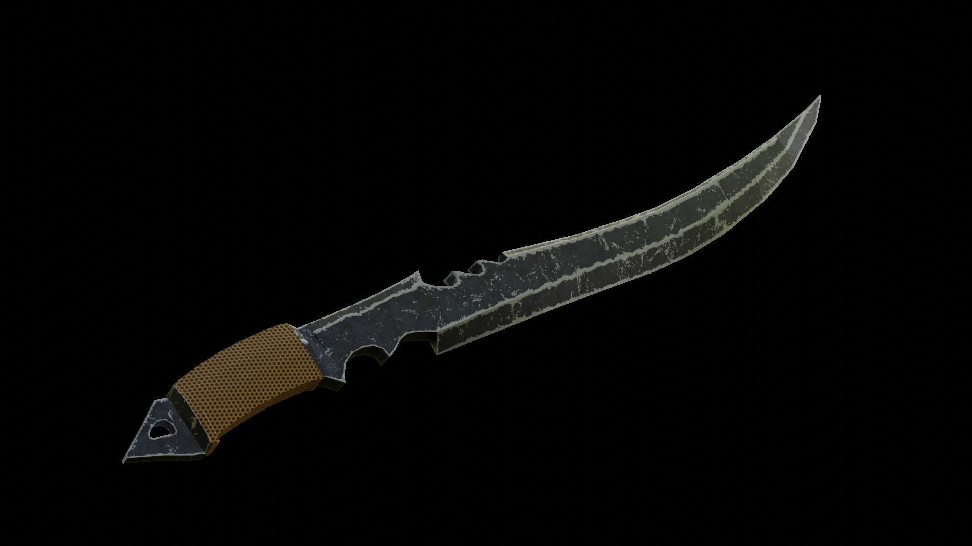 5 Low Poly Swords four Low-poly 3D model_3