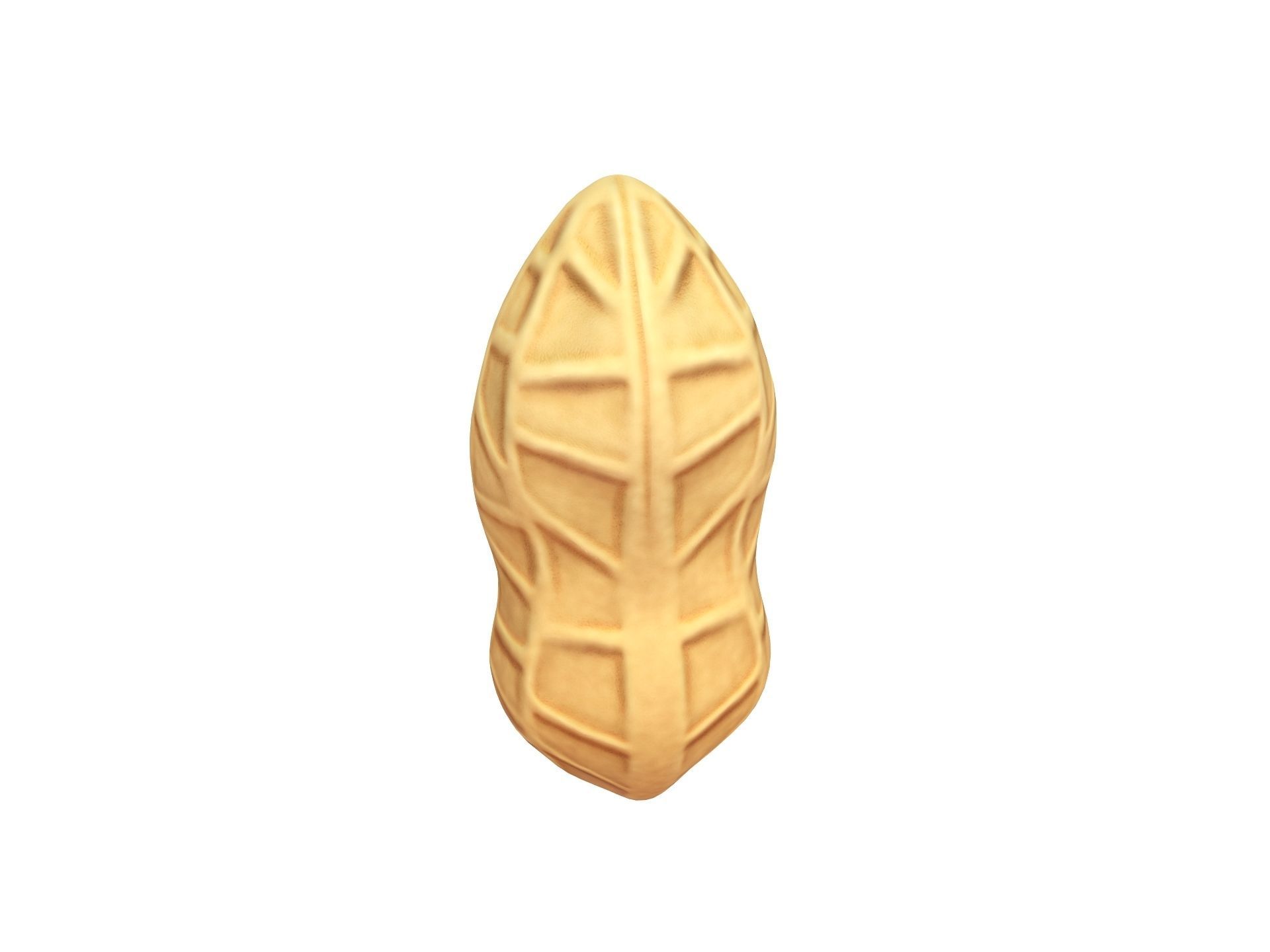 Peanut shell Low-poly 3D model_1