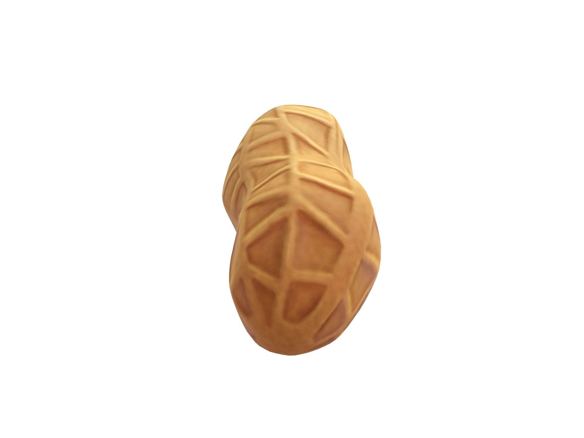 Peanut shell Low-poly 3D model_3