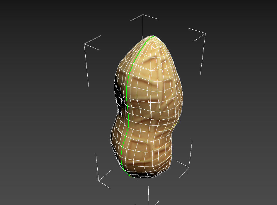 Peanut shell Low-poly 3D model_14