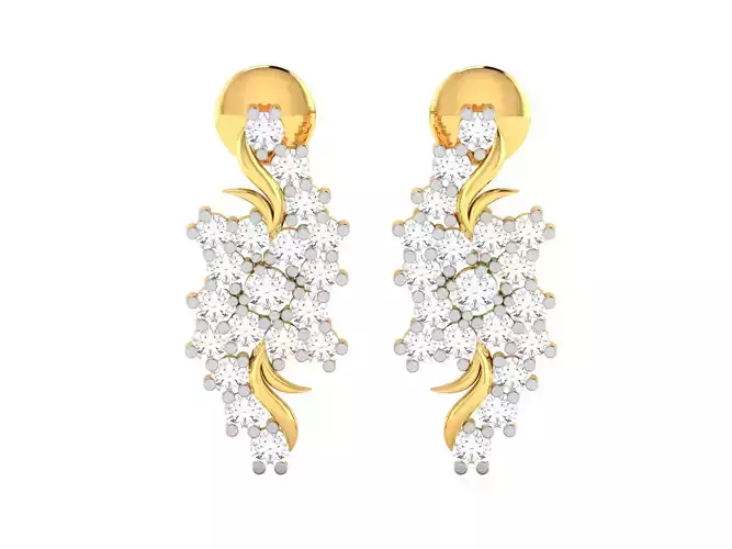 Women earrings 3dm render detail