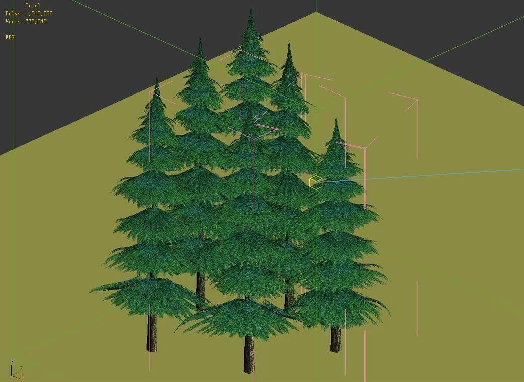 100 acres of forest - small pine 08 3D model_4