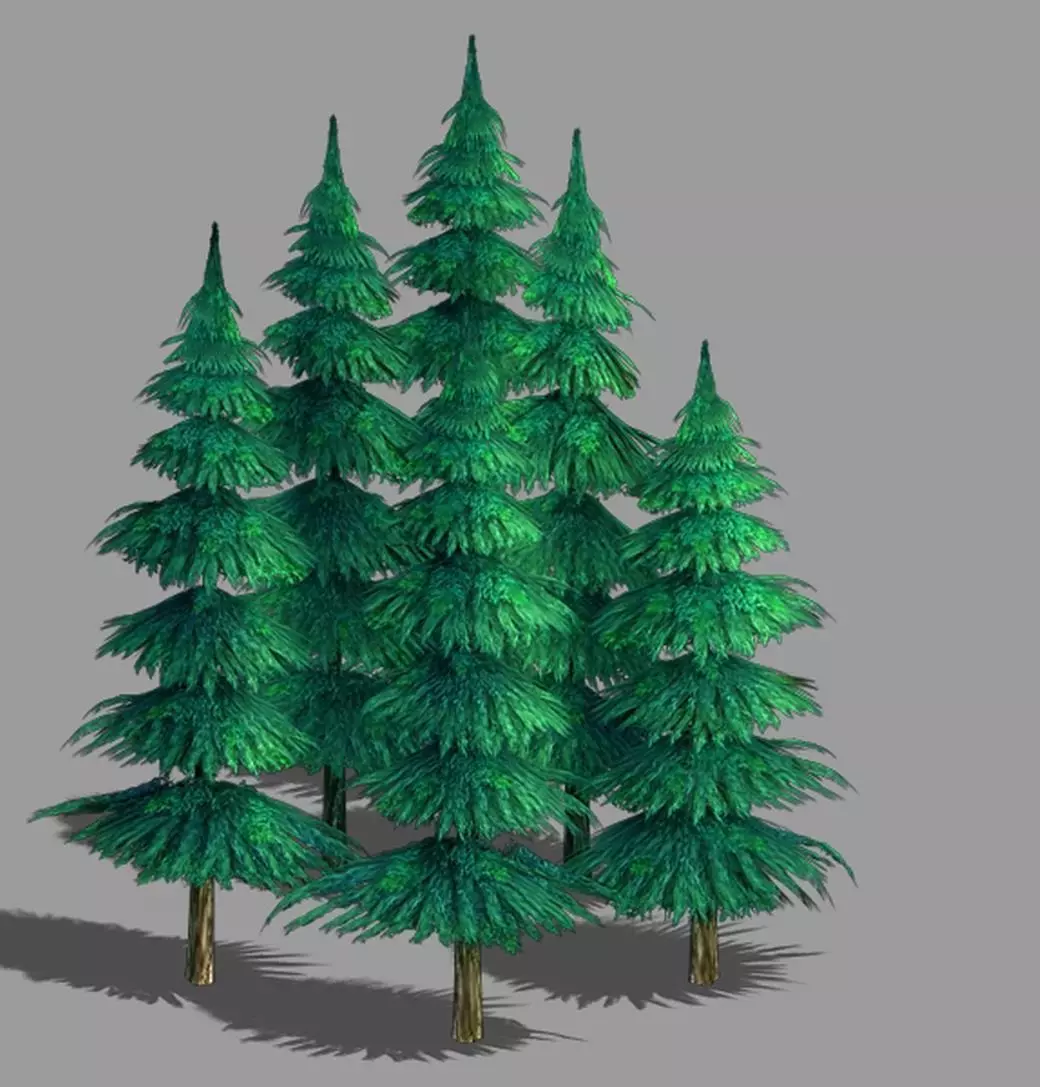 100 acres of forest - small pine 08 3D model_0