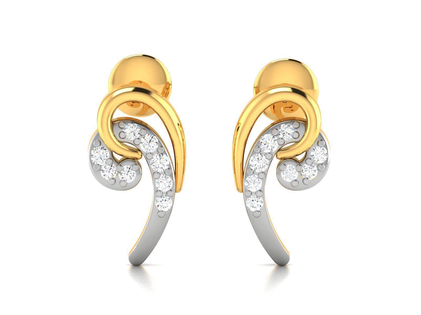 Women earrings 3dm render detail 3D print model_1