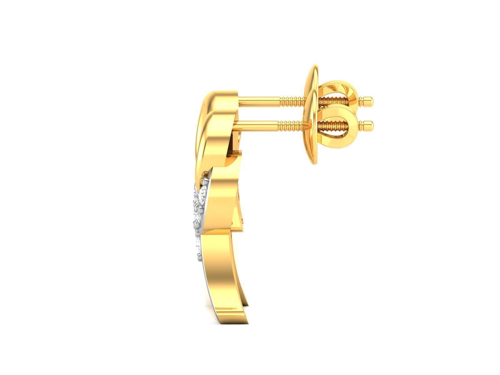 Women earrings 3dm render detail 3D print model_4