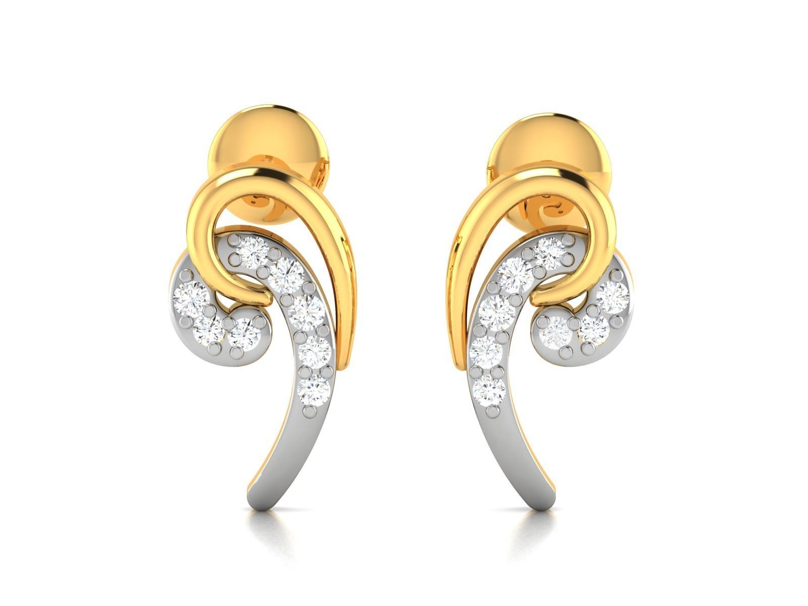 Women earrings 3dm render detail 3D print model_2