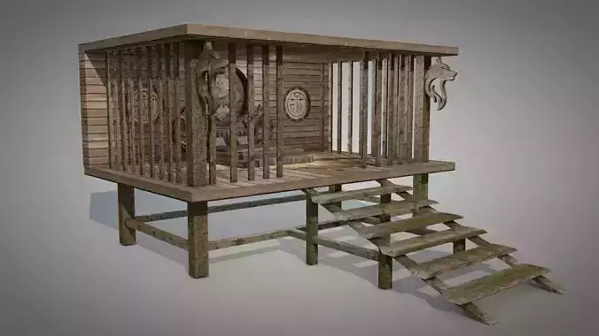 GOKTURK WOLF HOUSE Free 3D model