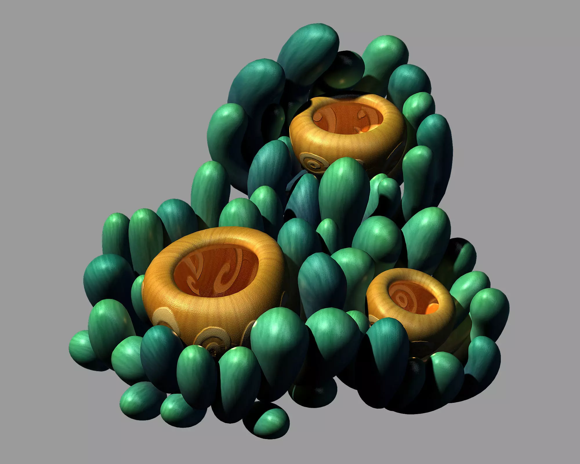 main city - shrub combination 02 3D model_0