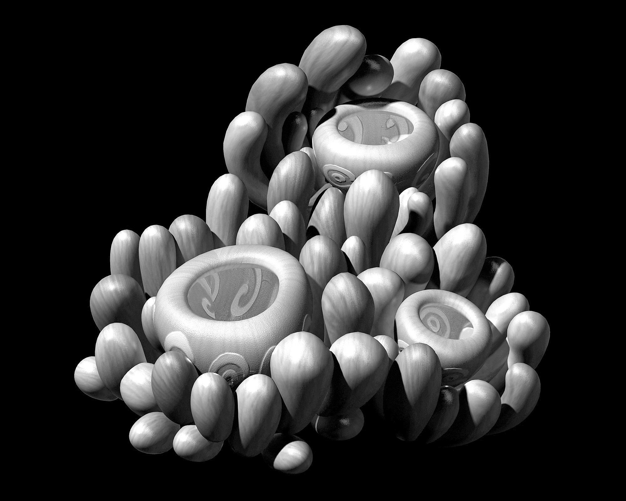 main city - shrub combination 02 3D model_2