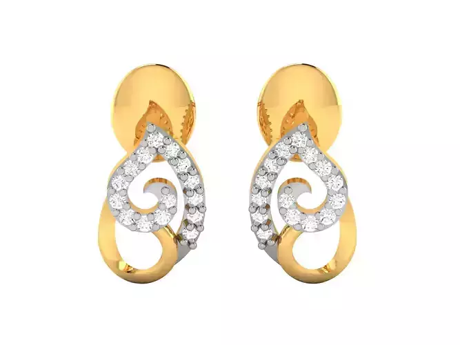 Women earrings 3dm render detail