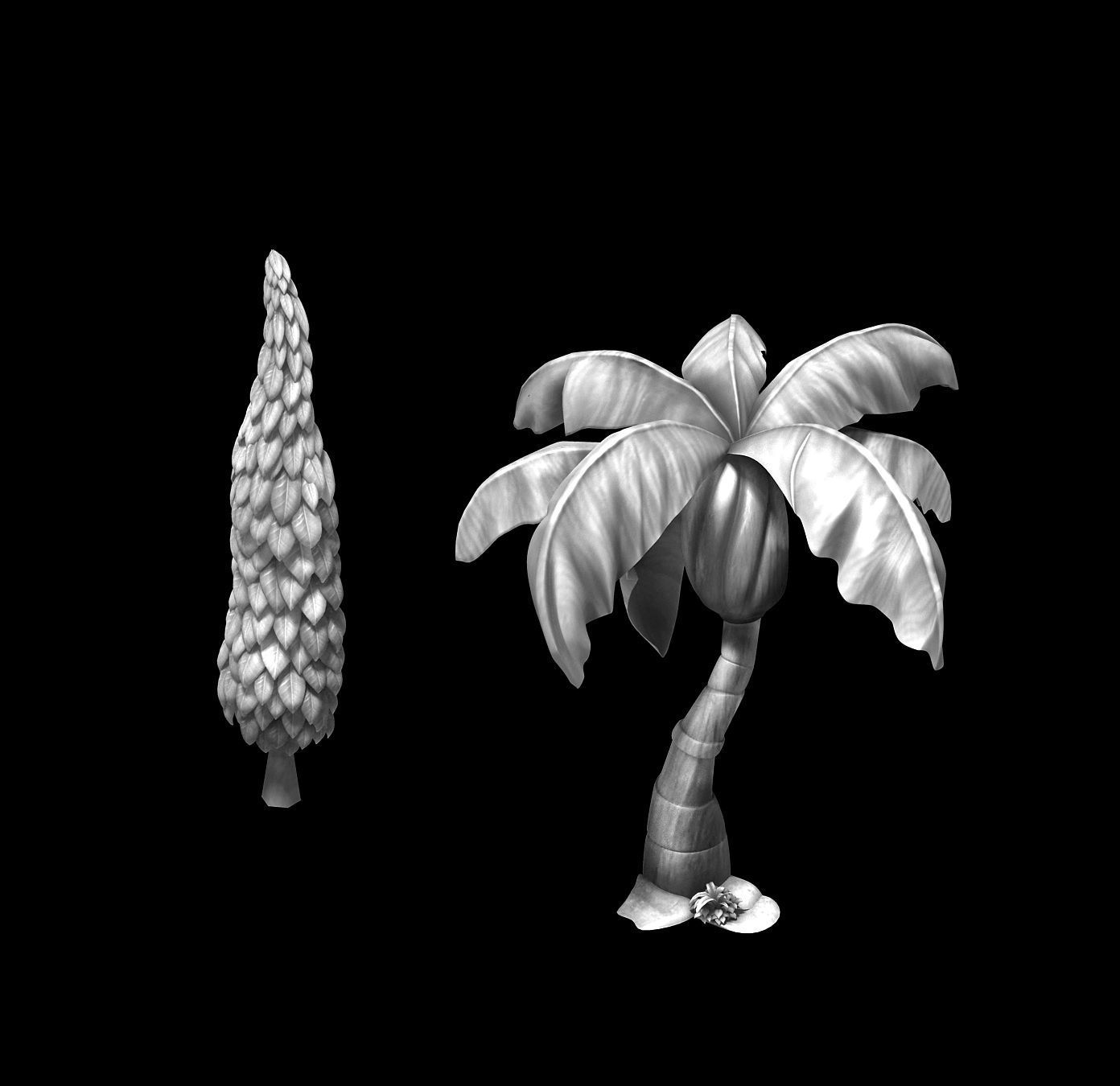 main city - tree combination 02 3D model_2