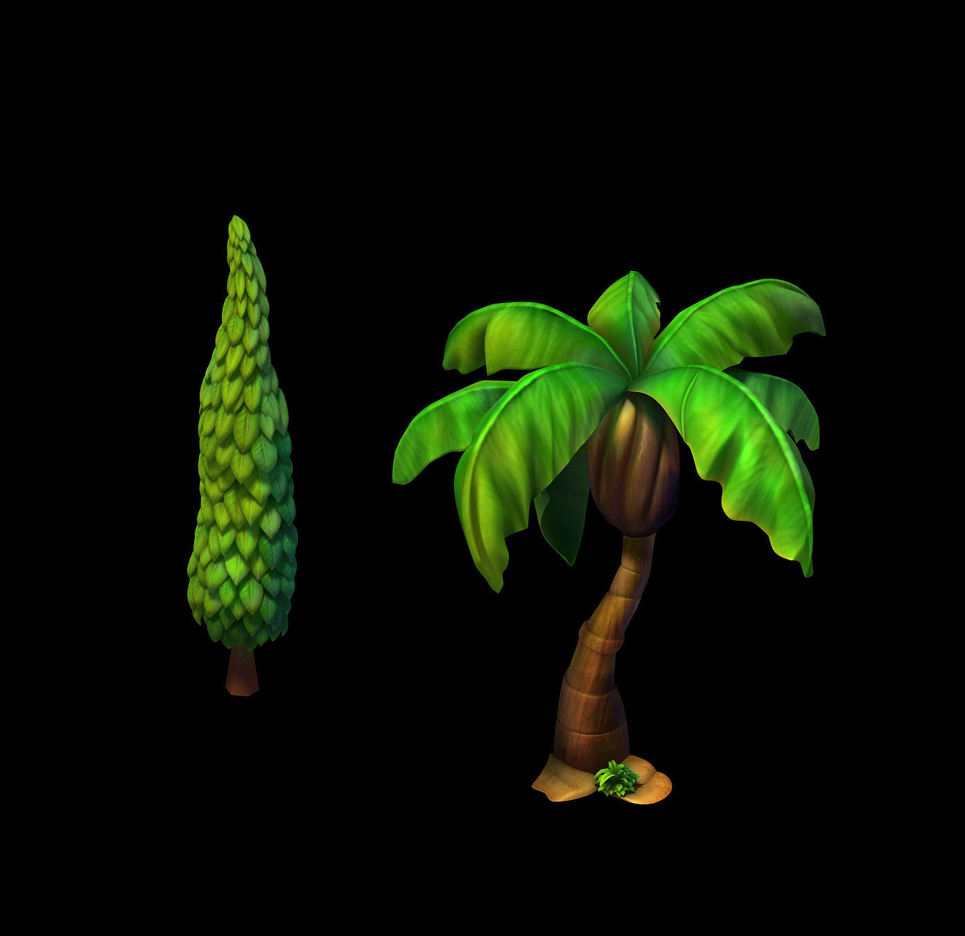 main city - tree combination 02 3D model_1