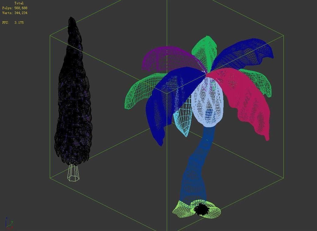 main city - tree combination 02 3D model_4