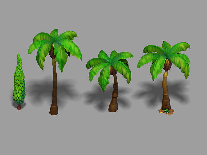 main city - tree combination 03 3D model