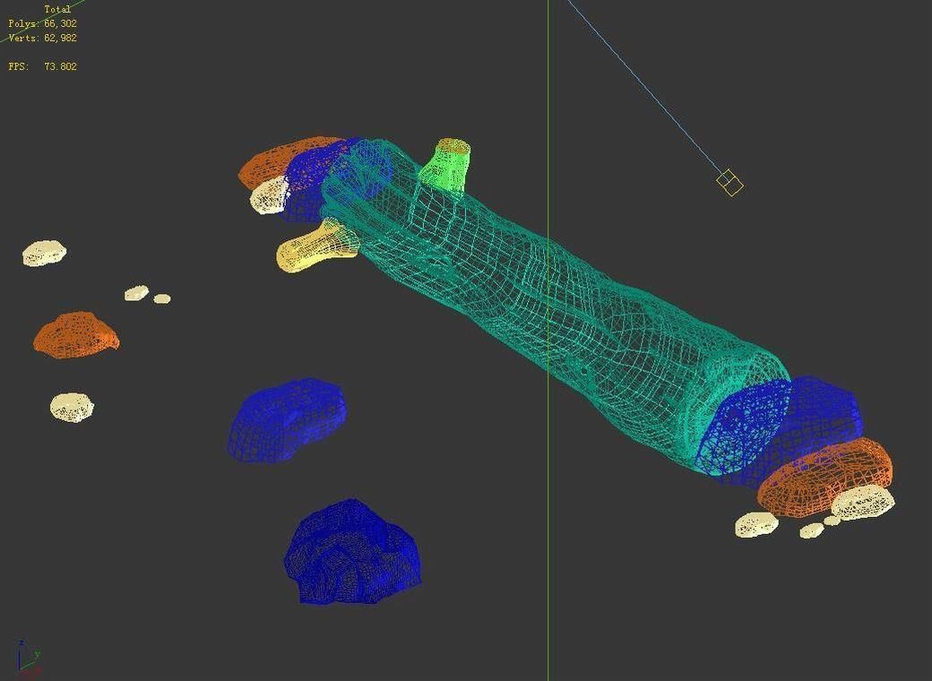 Single wood bridge 09 3D model_3