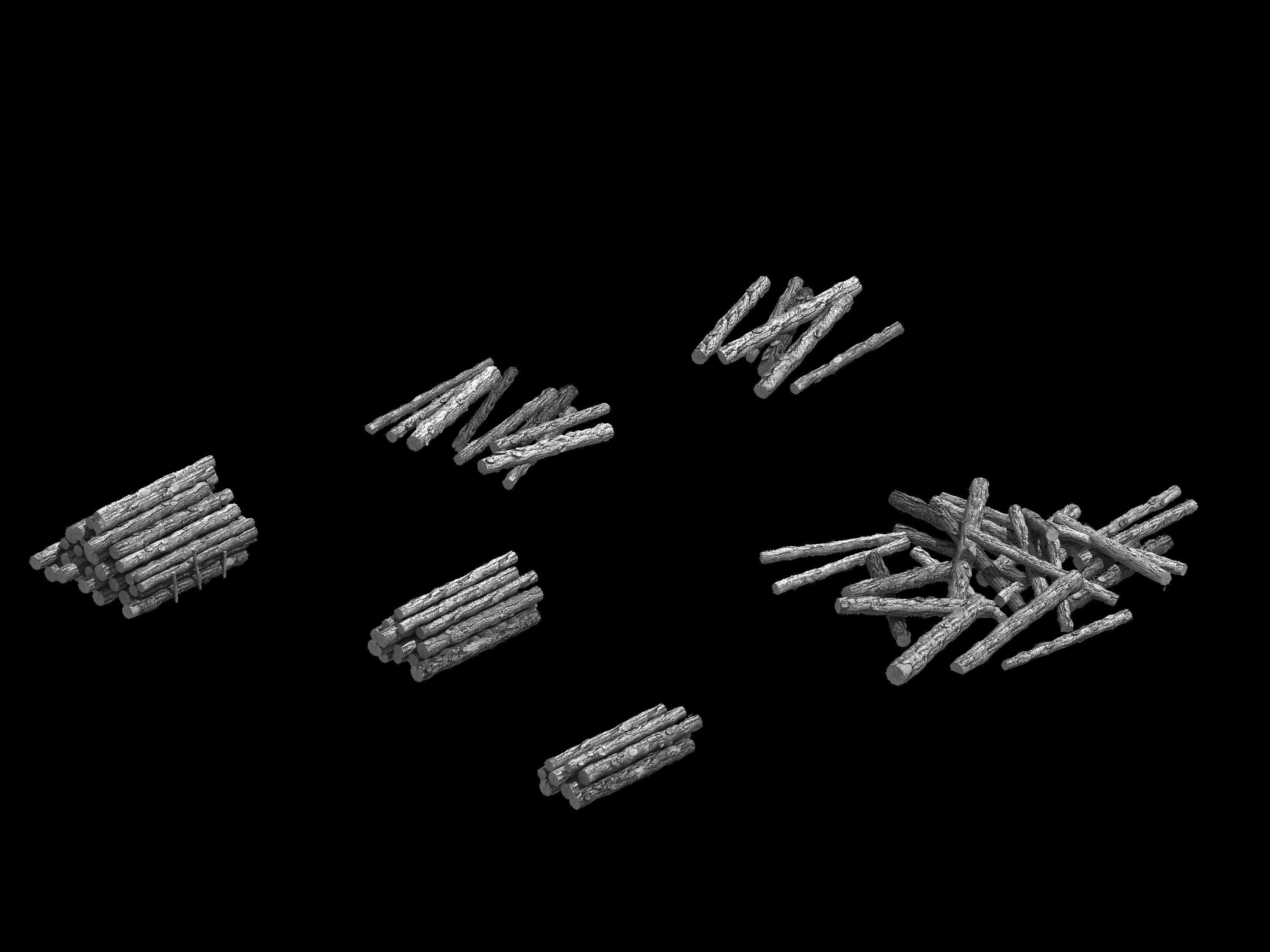 Lumberyard - Woodpile 03 3D model_2