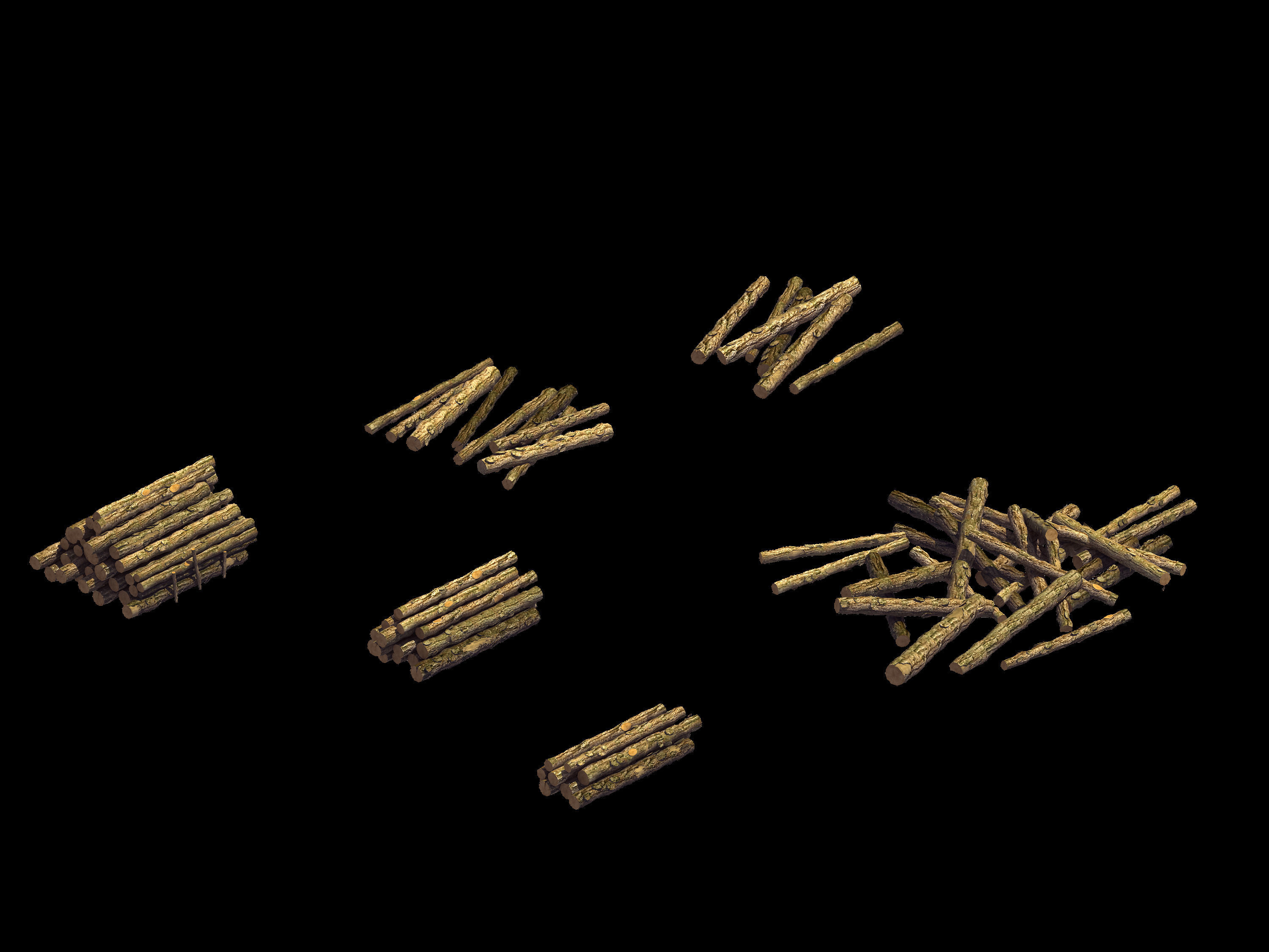 Lumberyard - Woodpile 03 3D model_1