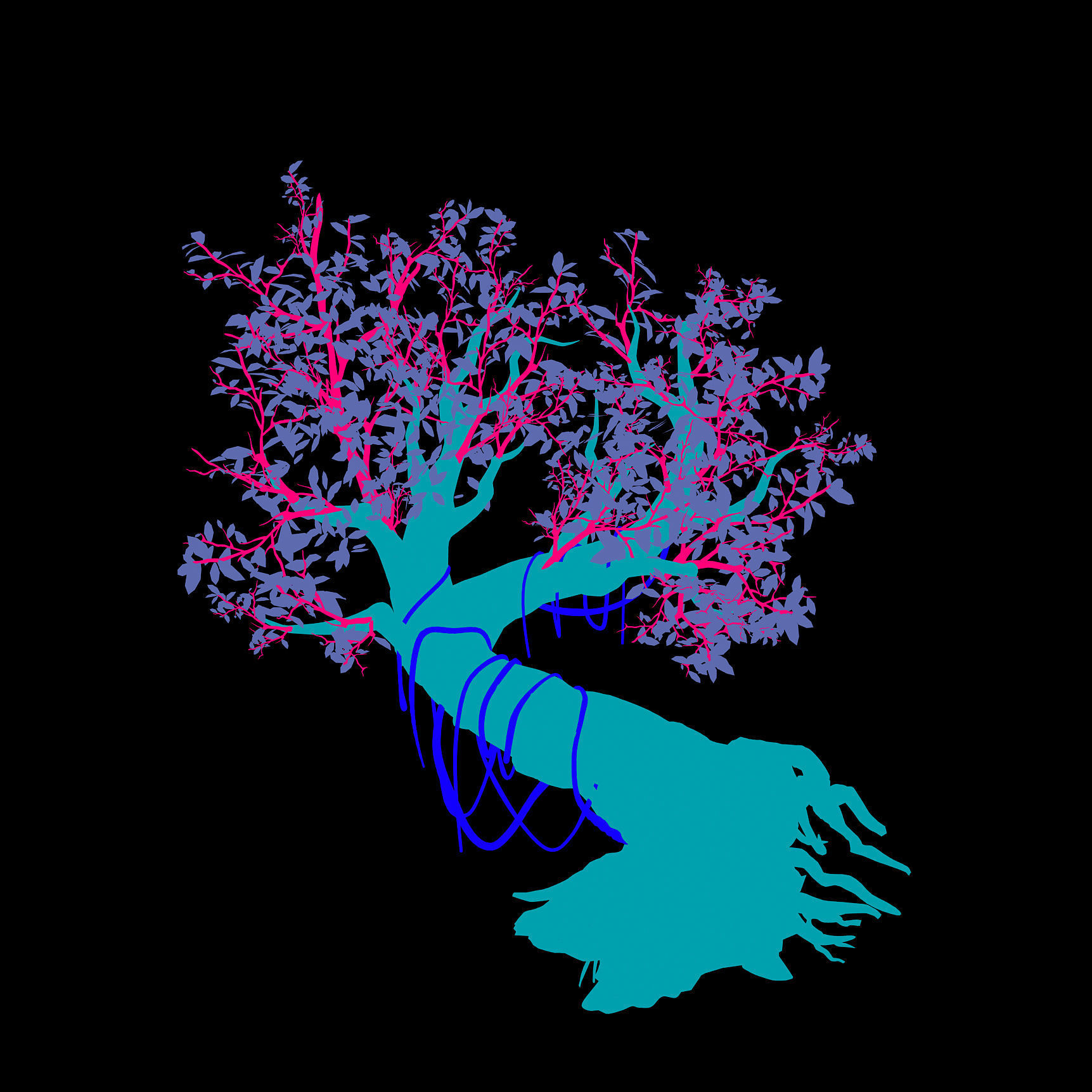 Fernnor Tree Cave - Right Tree 02 3D model_3