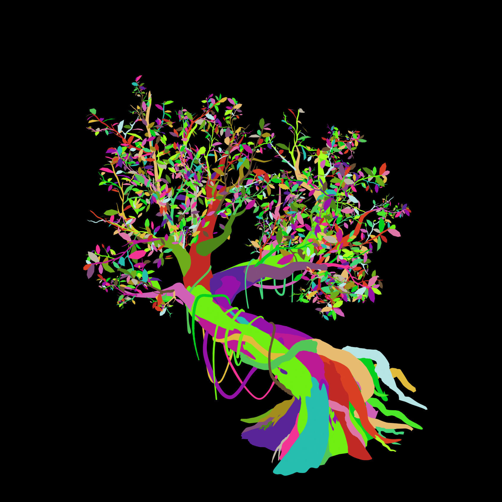 Fernnor Tree Cave - Right Tree 02 3D model_2