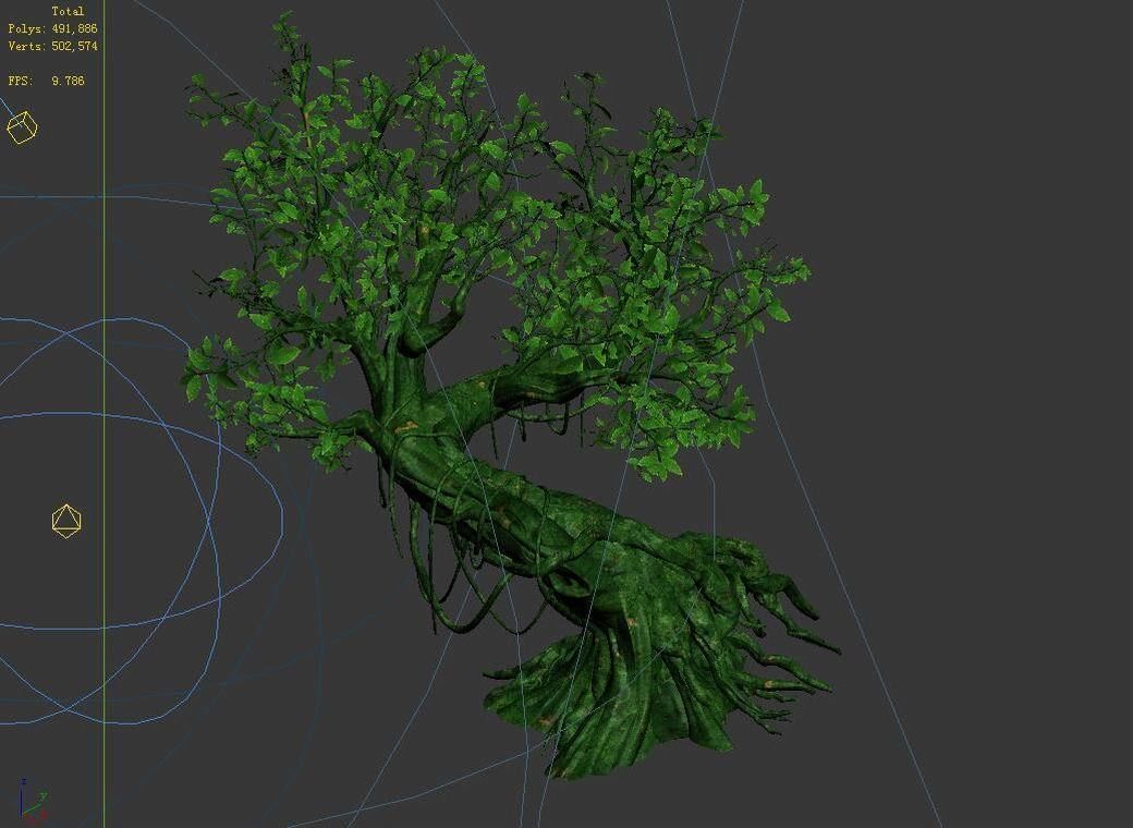 Fernnor Tree Cave - Right Tree 02 3D model_4