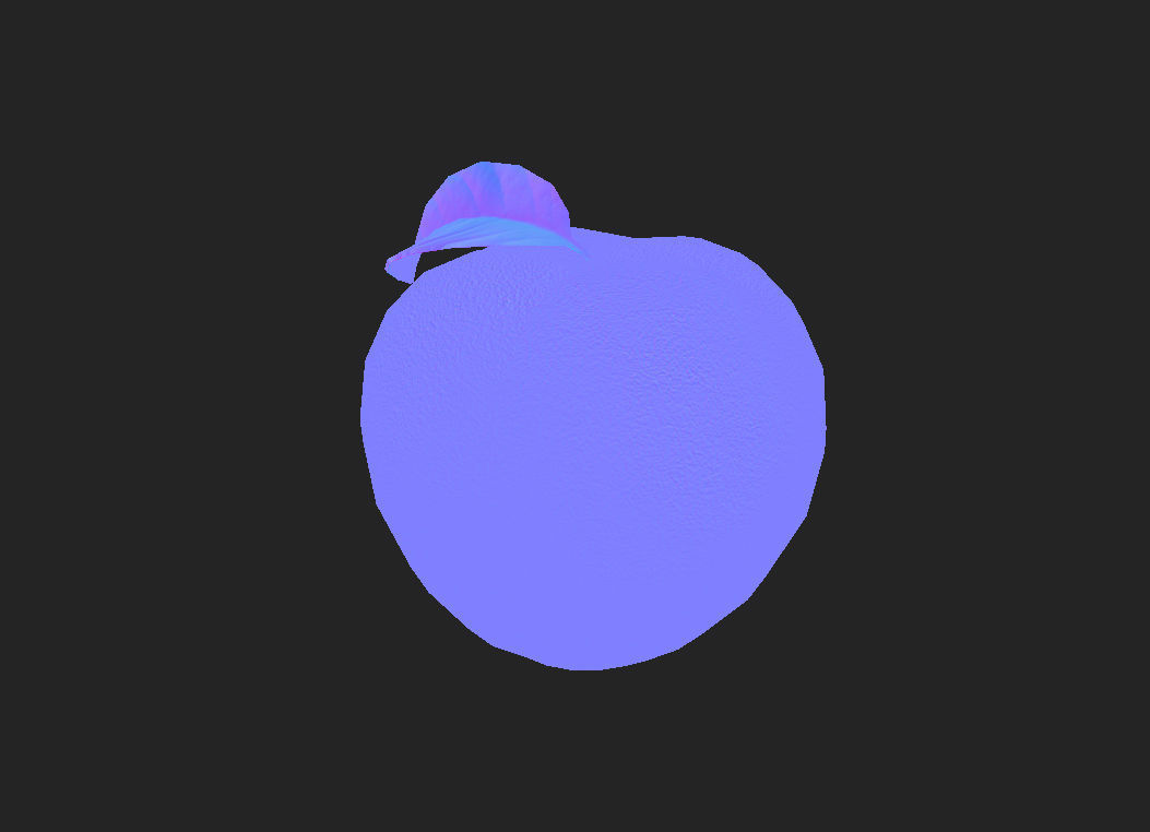 Peach Fruit Low-poly 3D model_6