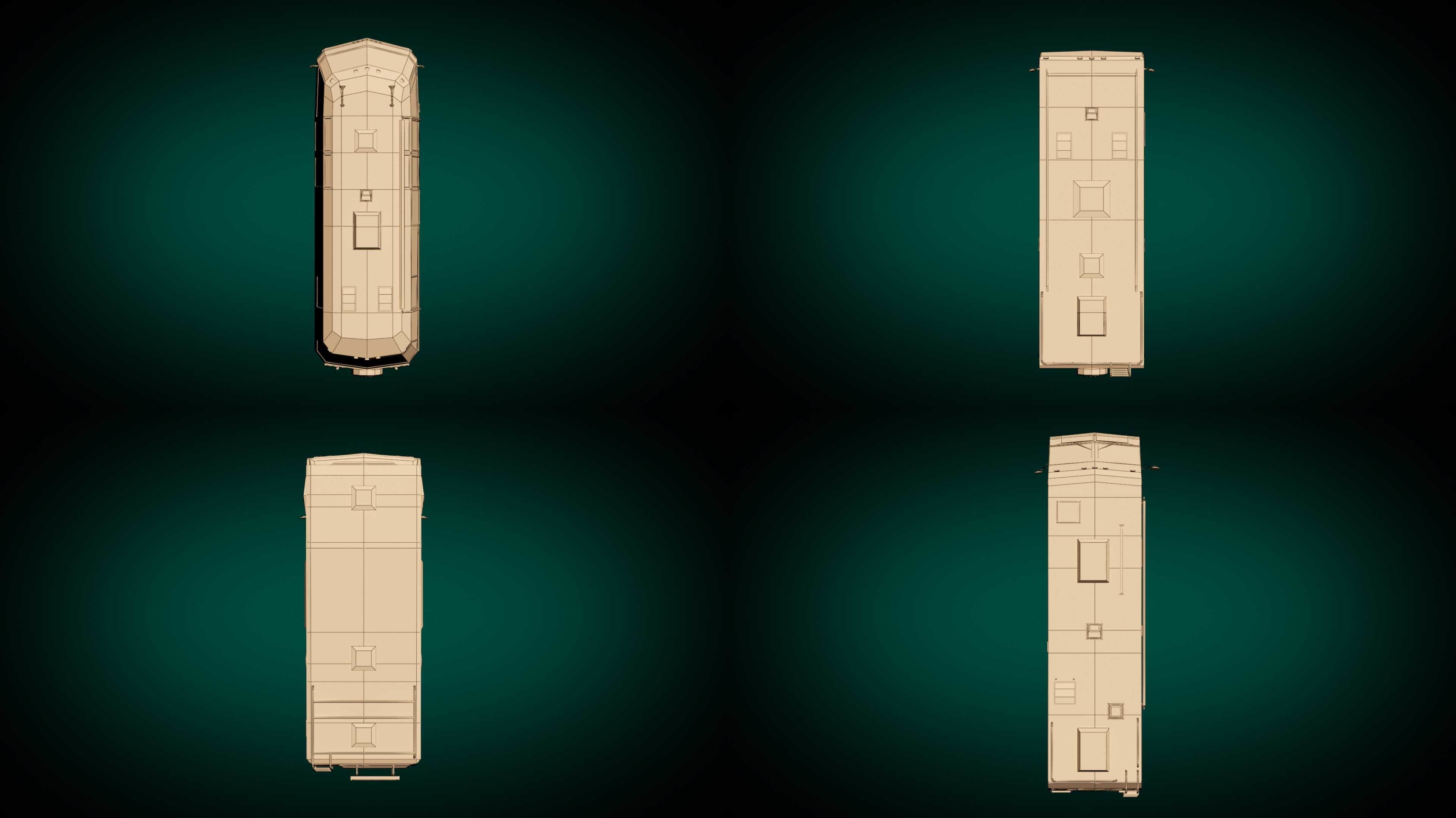 Low Poly Motorhome Pack 3D Model Collection_17