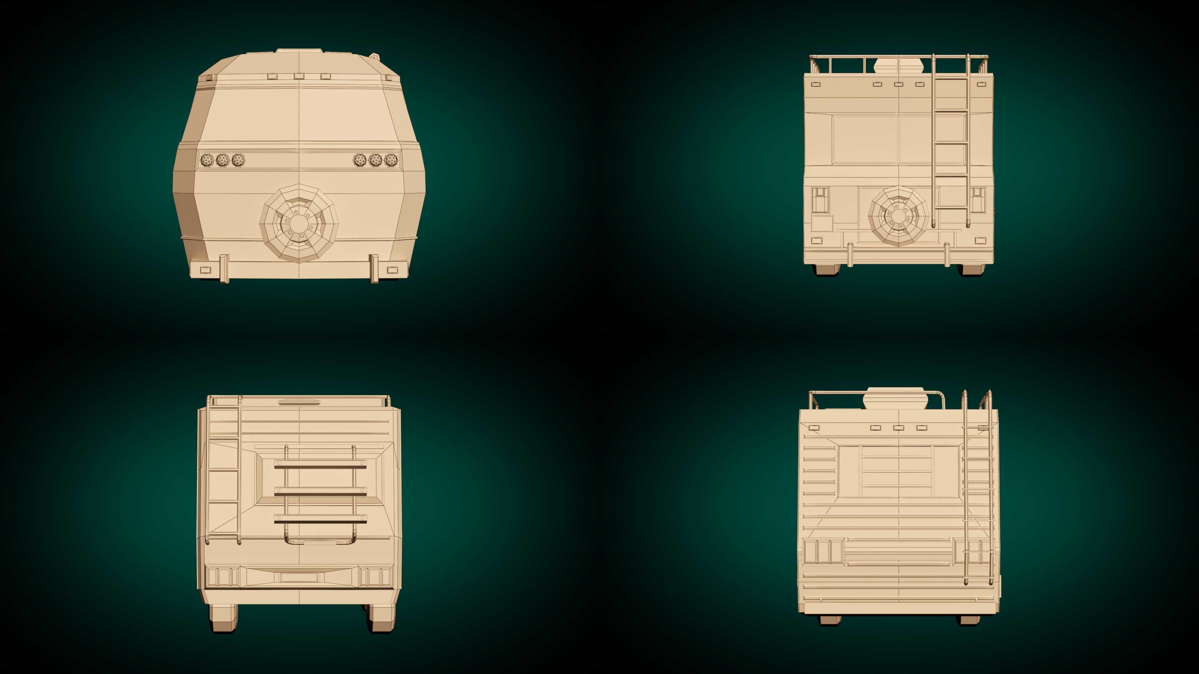Low Poly Motorhome Pack 3D Model Collection_16