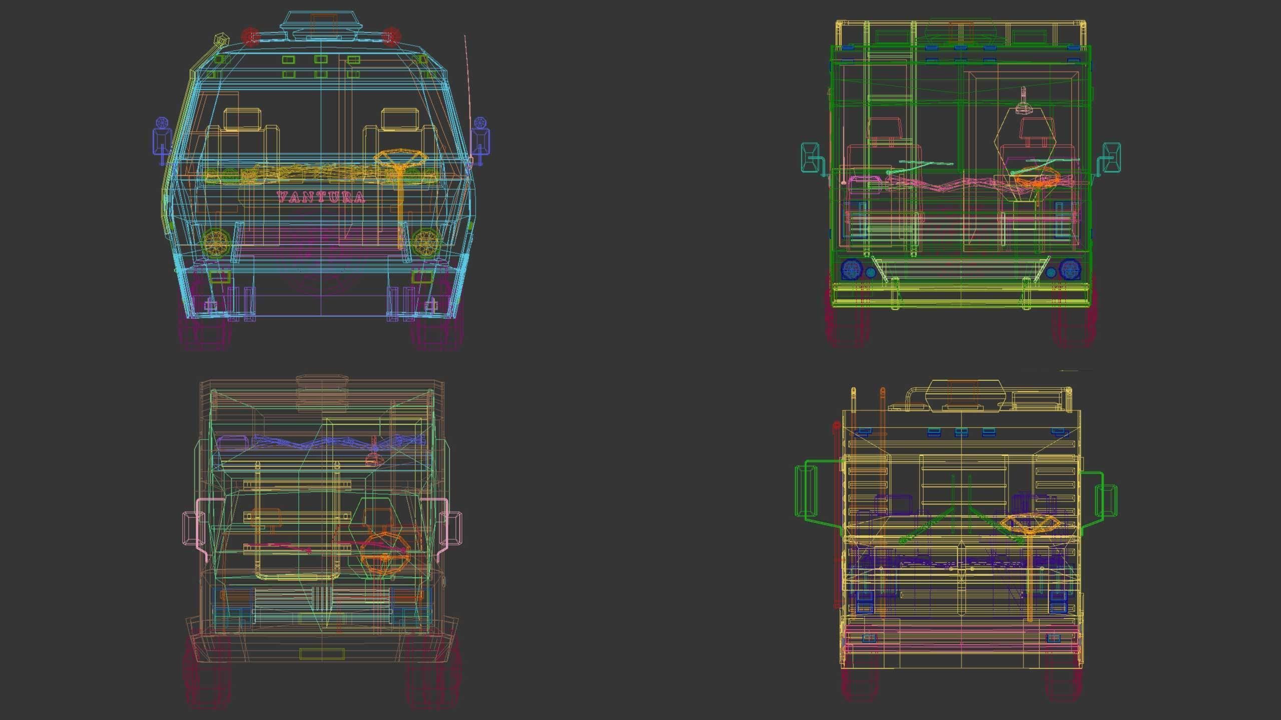 Low Poly Motorhome Pack 3D Model Collection_19