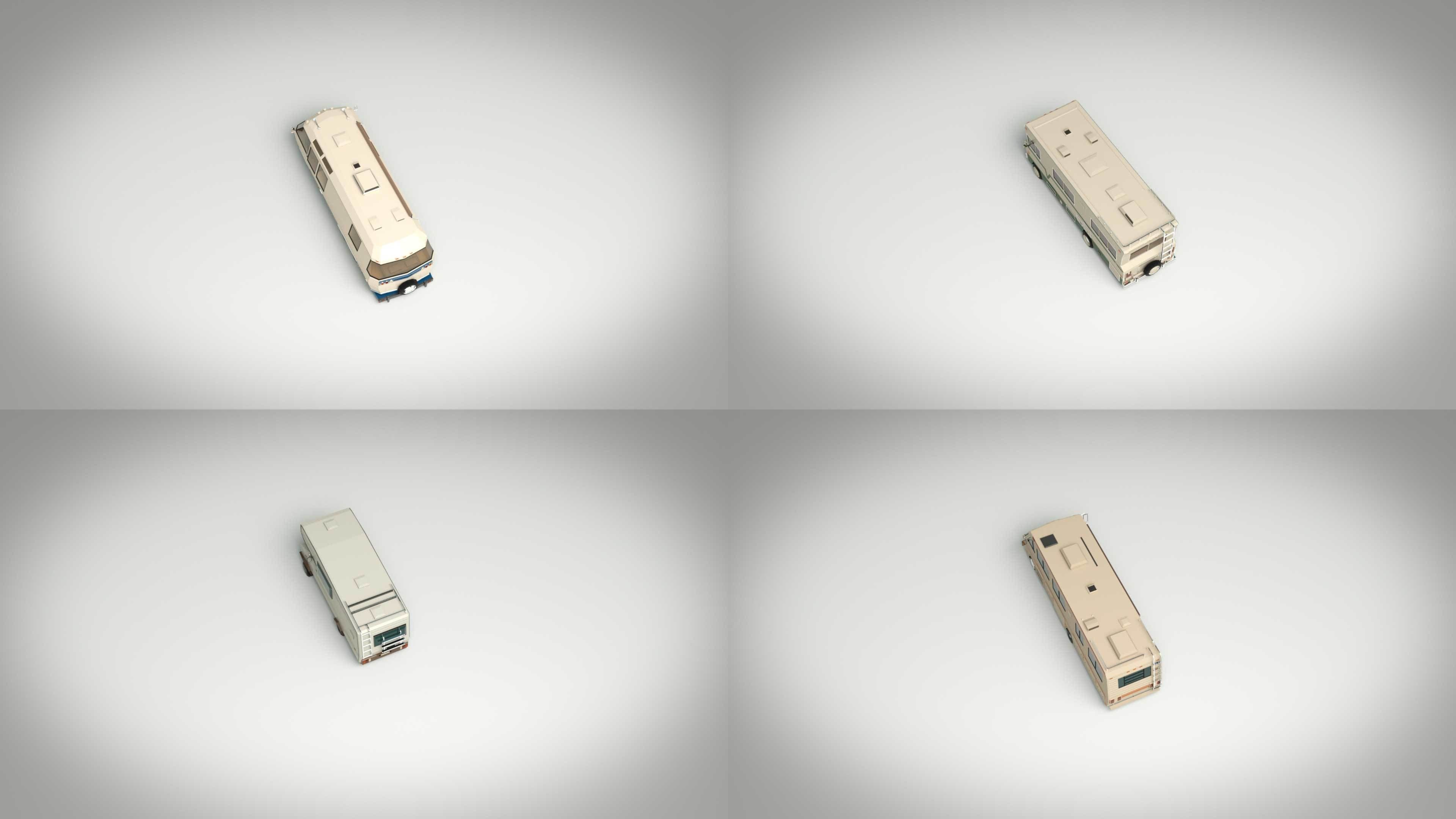 Low Poly Motorhome Pack 3D Model Collection_8