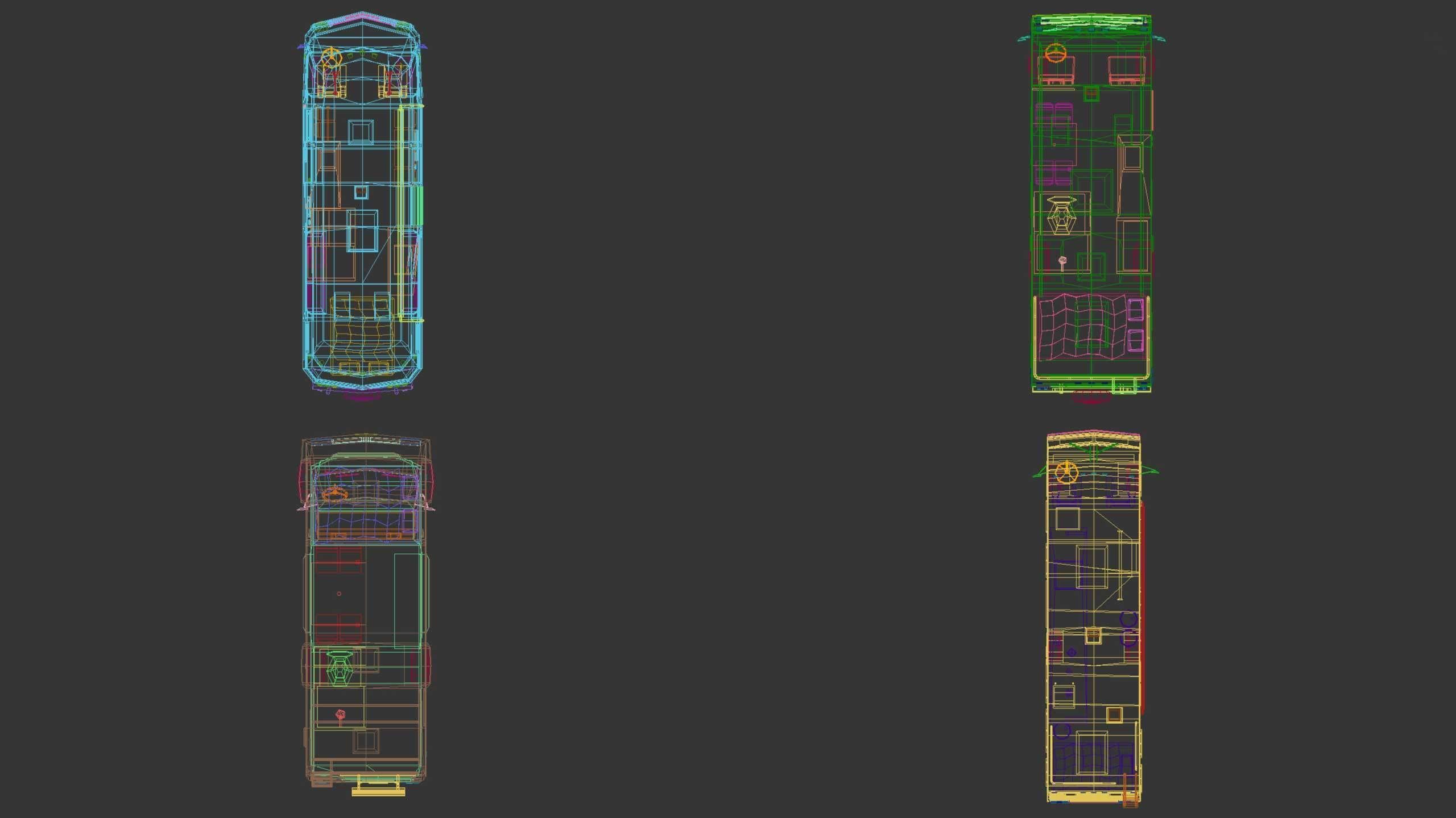 Low Poly Motorhome Pack 3D Model Collection_21
