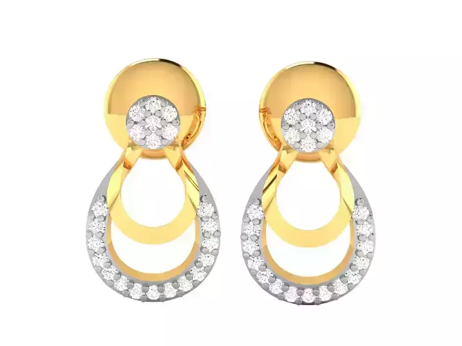 Women earrings 3dm render detail