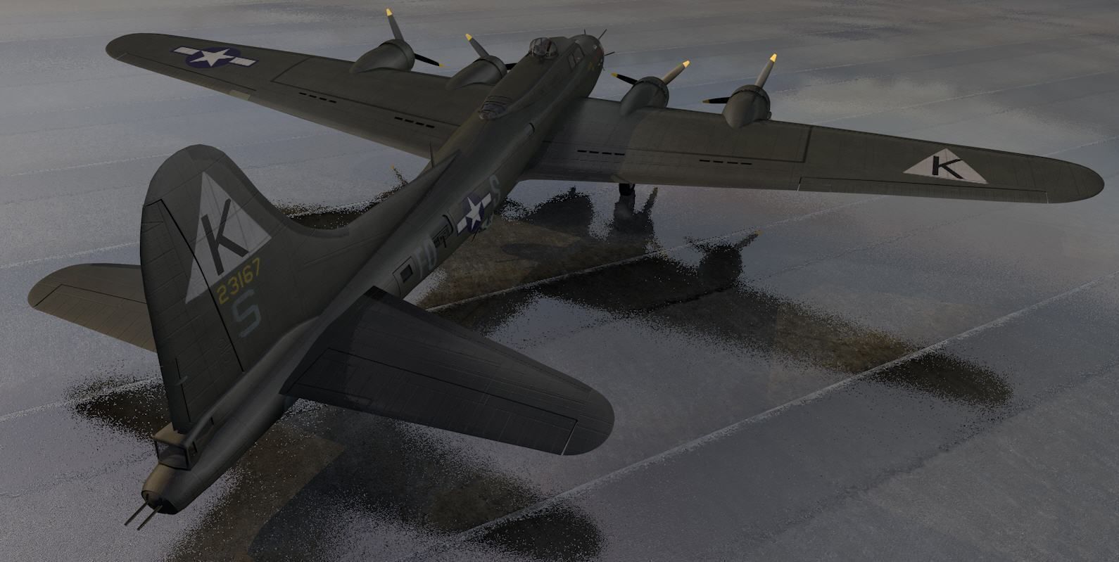 Boeing B-17F Fortress 3D model_4