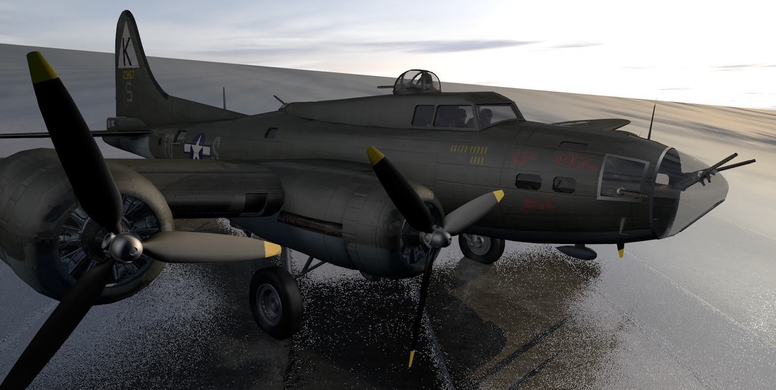 Boeing B-17F Fortress 3D model_8