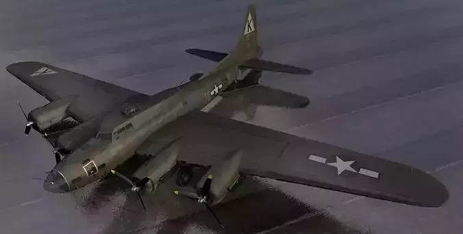 Boeing B-17F Fortress 3D model