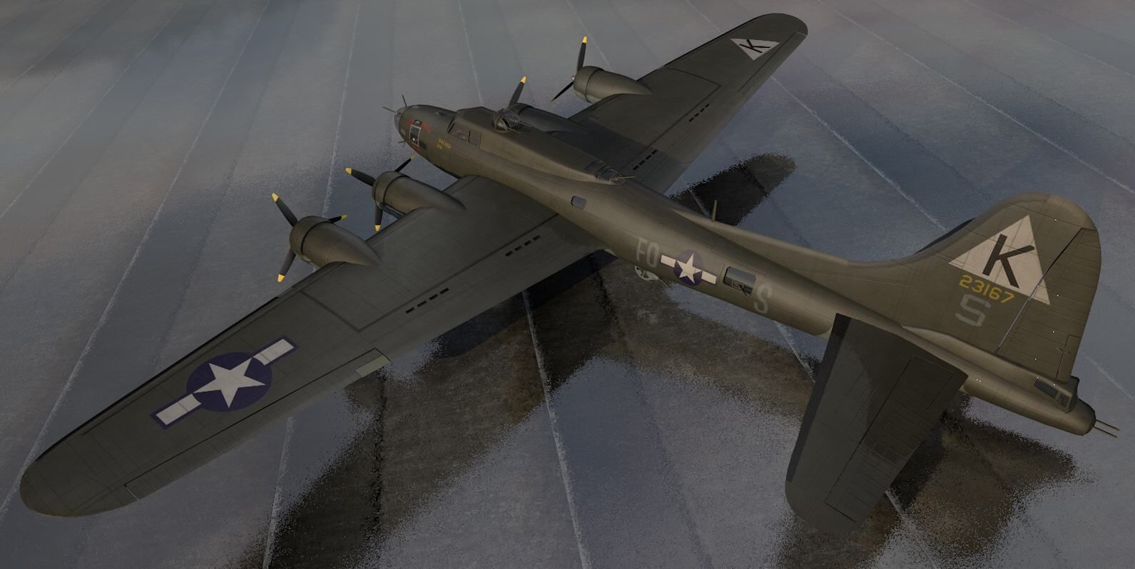 Boeing B-17F Fortress 3D model_2