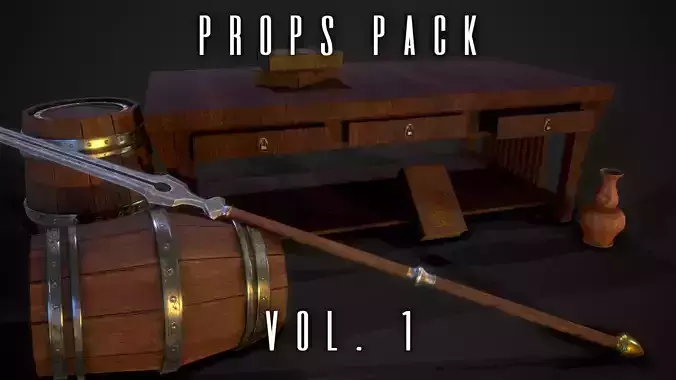 Props Pack Vol 01 Low-poly 3D model