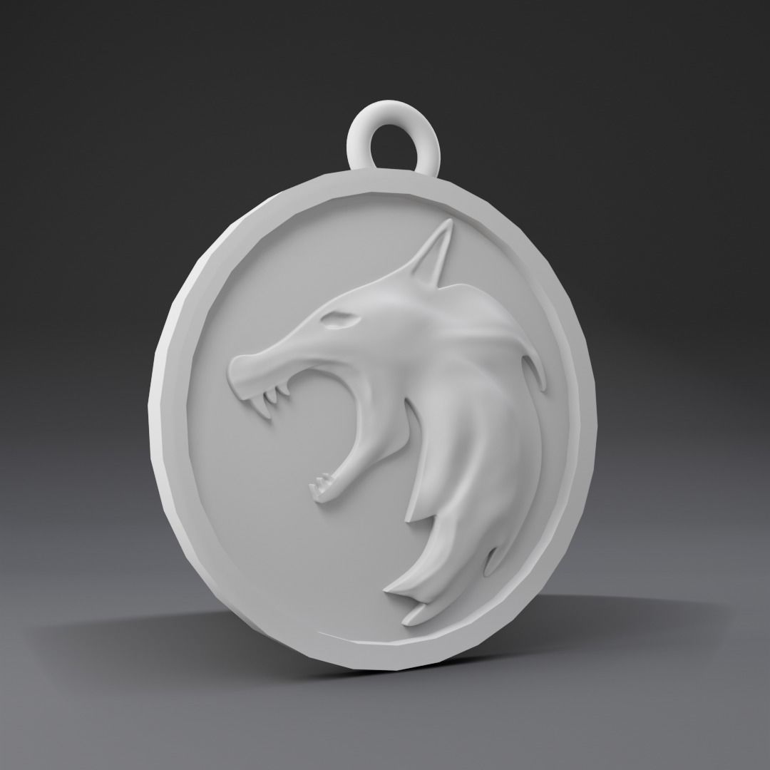 Geralt Medallion 3D Printer Ready 3D print model_1