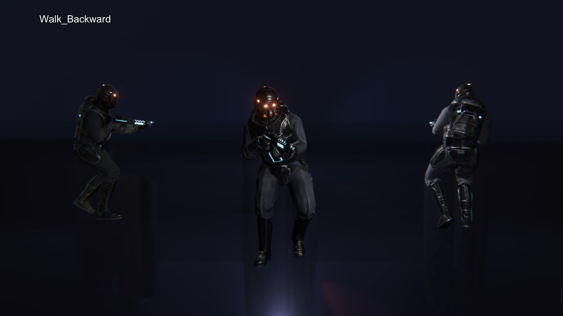 SCiFI Killer Animated Character Low-poly 3D model_3