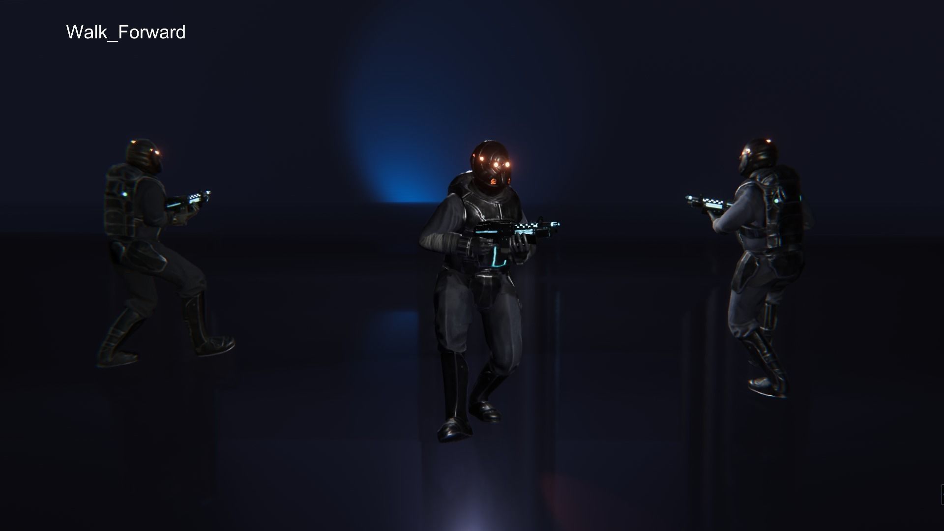 SCiFI Killer Animated Character Low-poly 3D model_2