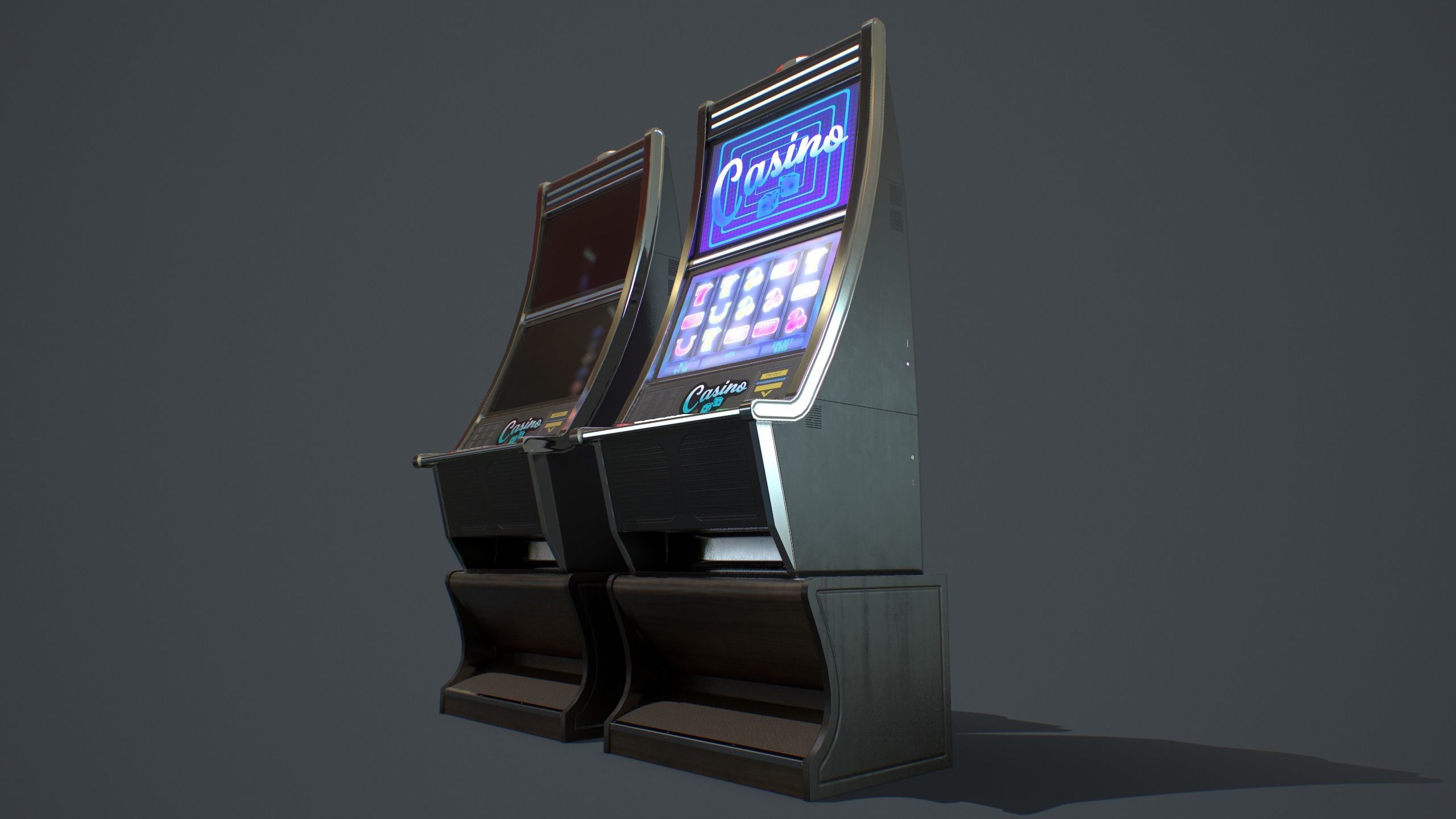 Casino Slot Machine PBR Low-poly 3D model_2