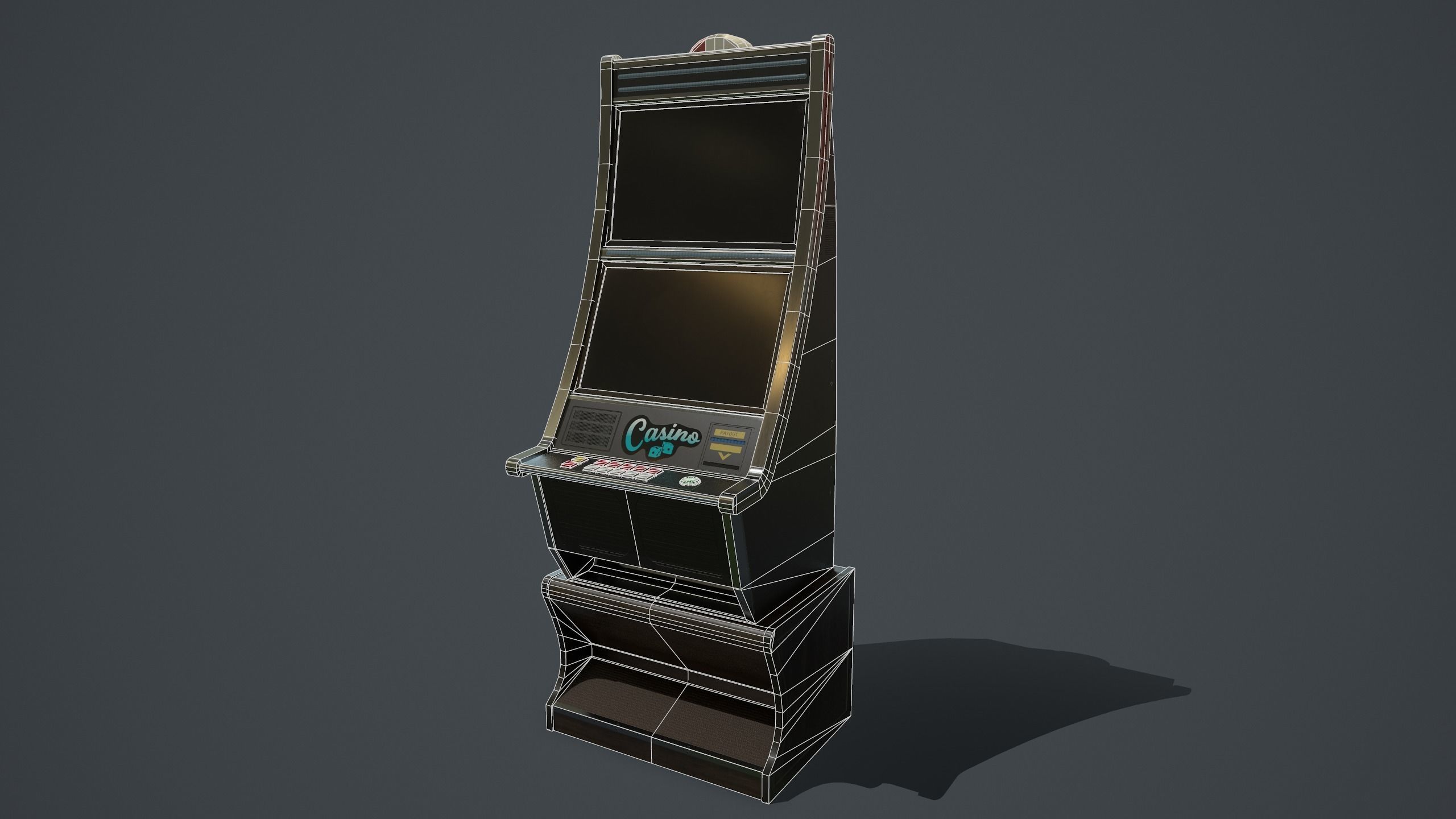Casino Slot Machine PBR Low-poly 3D model_6