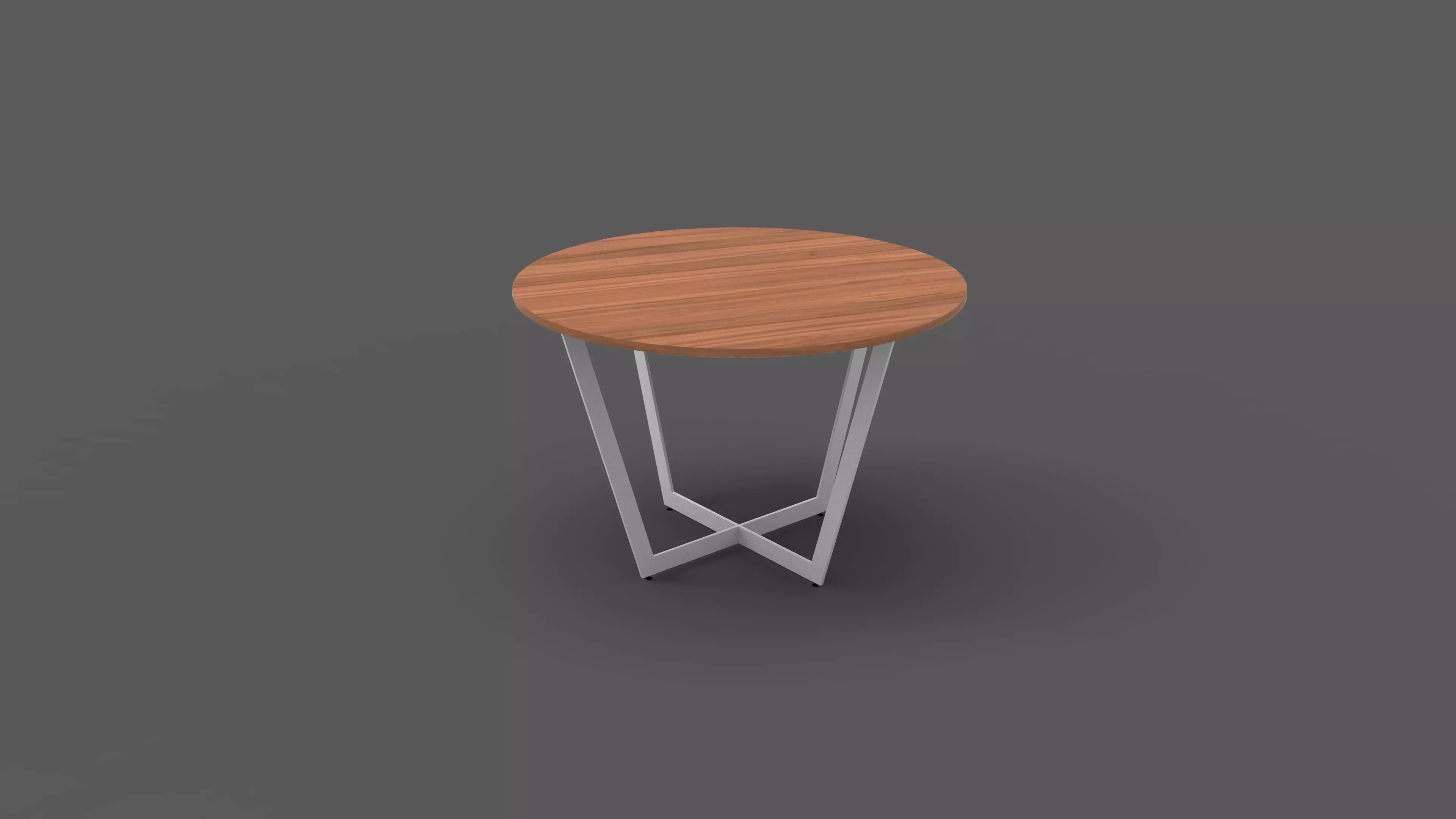 Seater Round Dining Table Low-poly 3D model_0