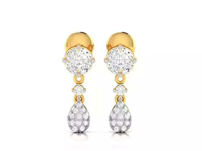 Women earrings 3dm render detail