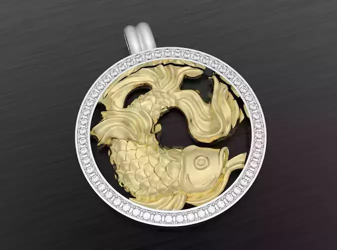  Zodiac pisces 3D print model