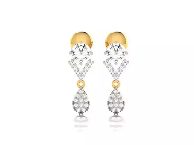 Women earrings 3dm render detail