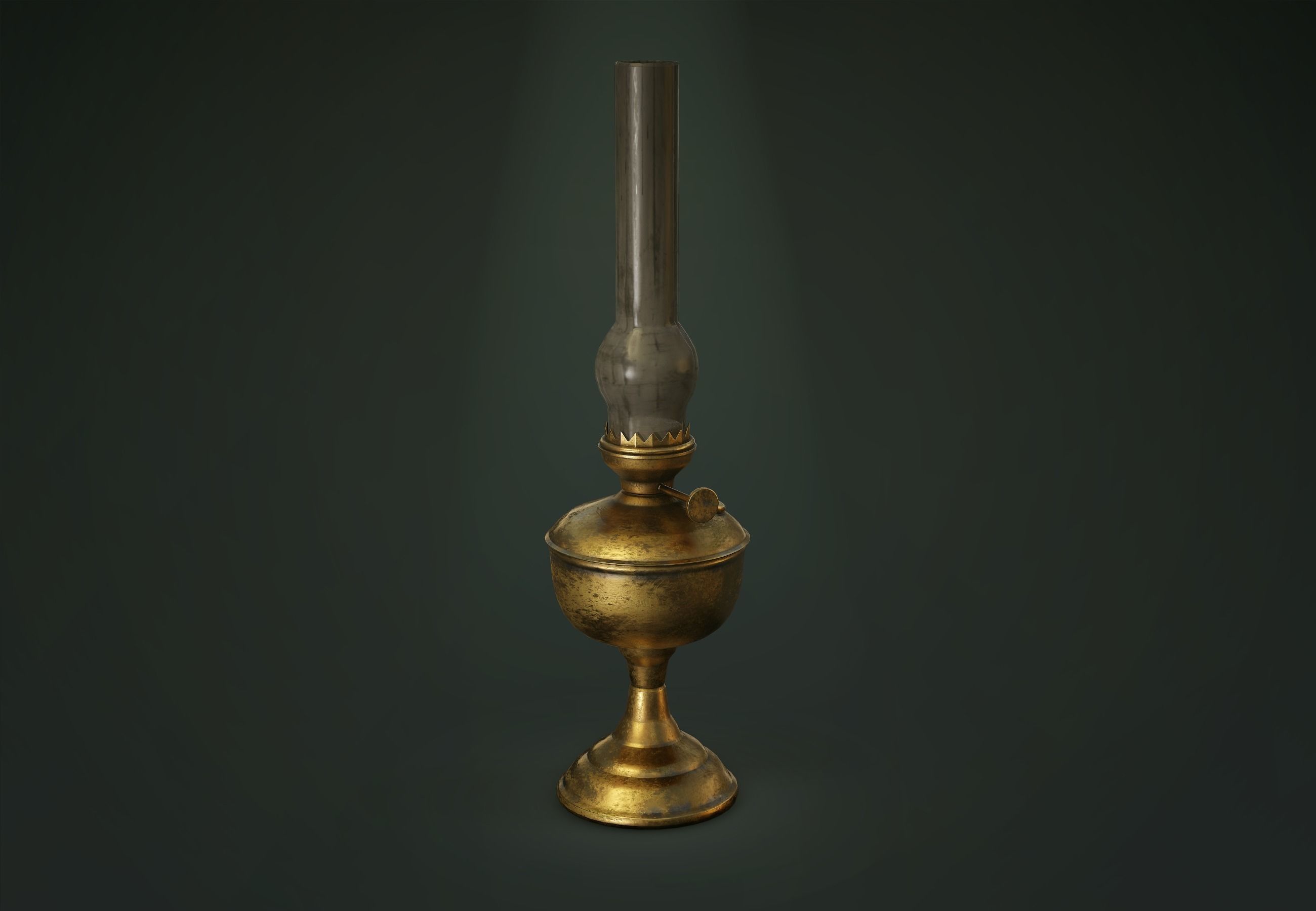 Oil Lantern PBR Game Ready Low-poly 3D model_6