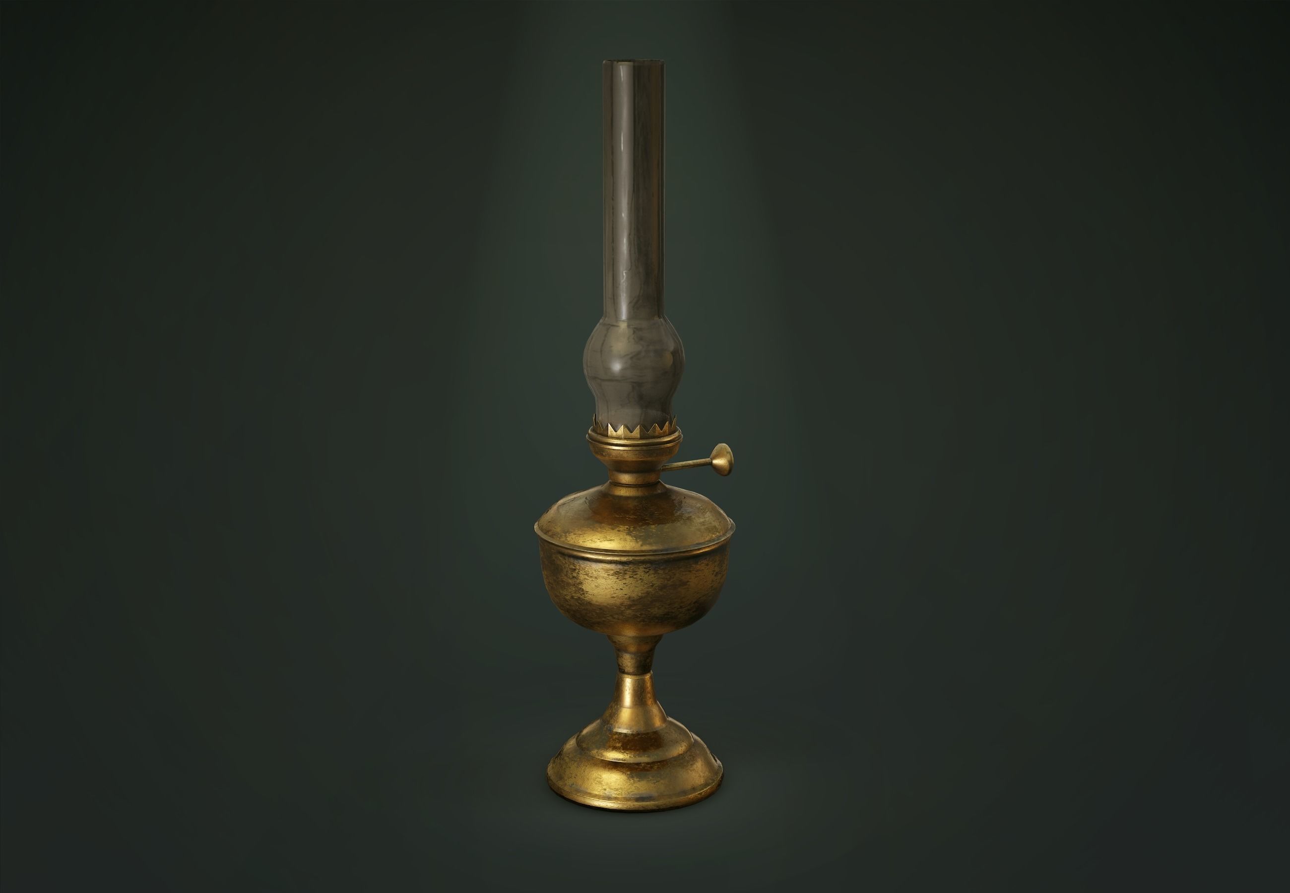 Oil Lantern PBR Game Ready Low-poly 3D model_4