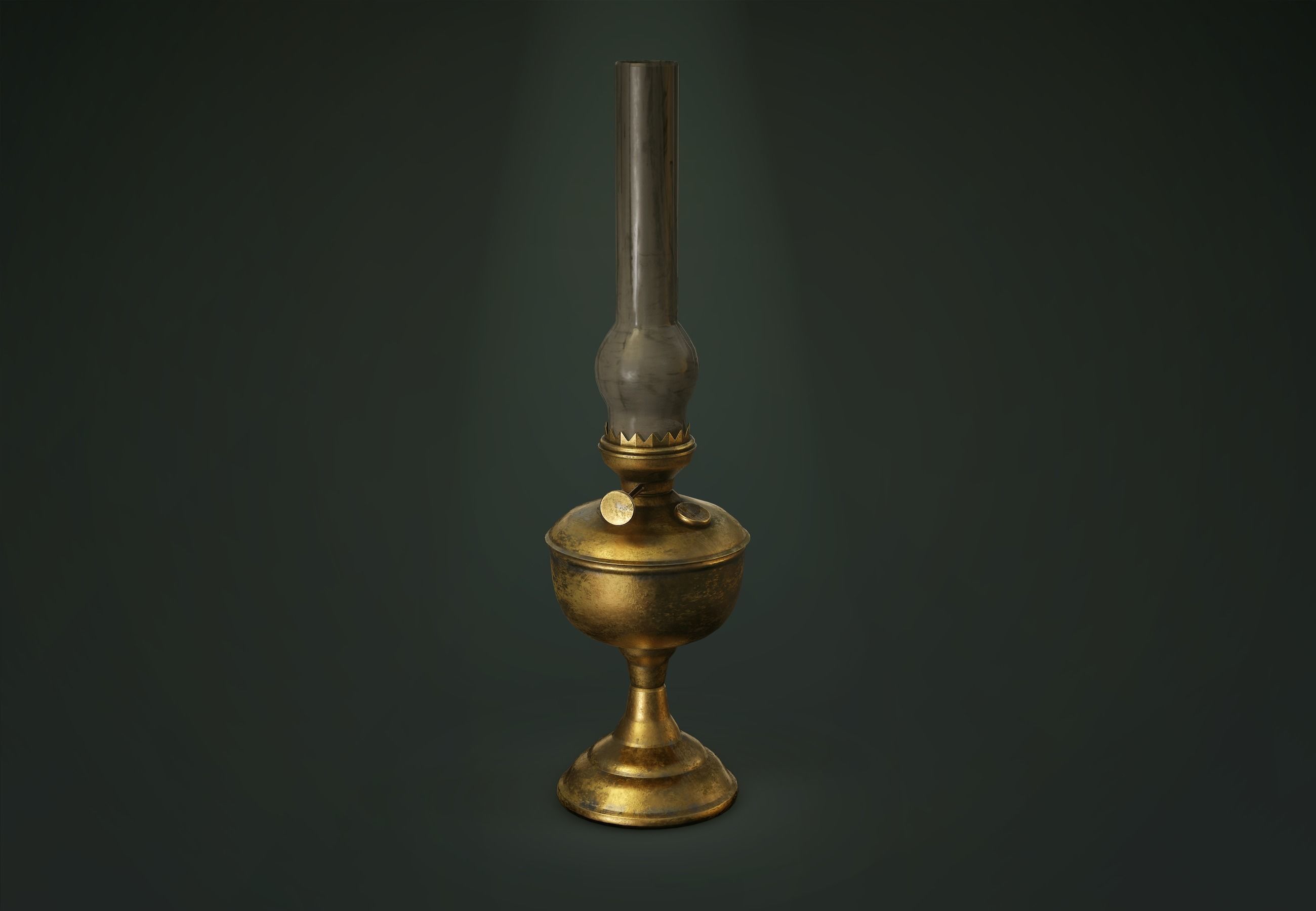 Oil Lantern PBR Game Ready Low-poly 3D model_7