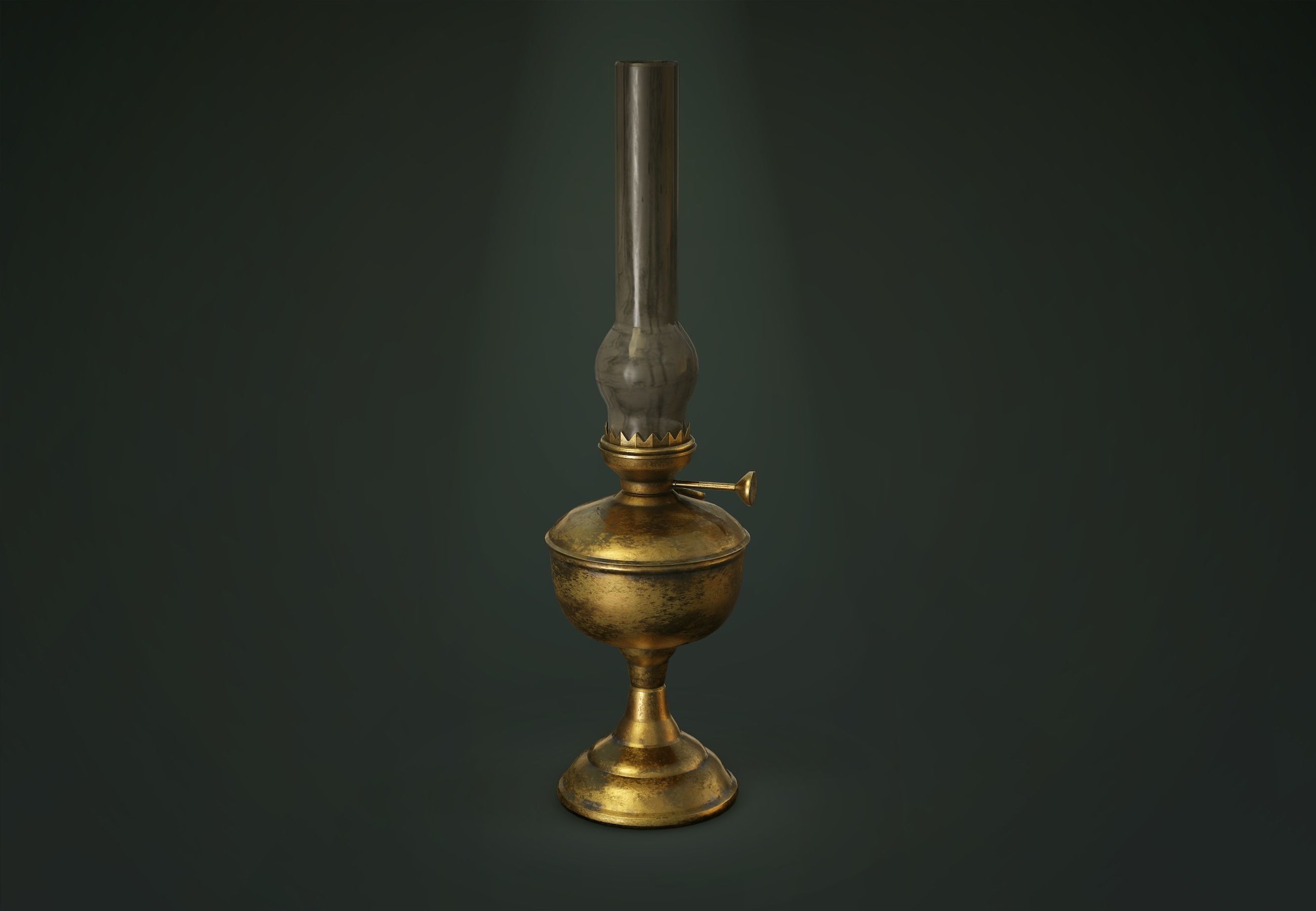 Oil Lantern PBR Game Ready Low-poly 3D model_5
