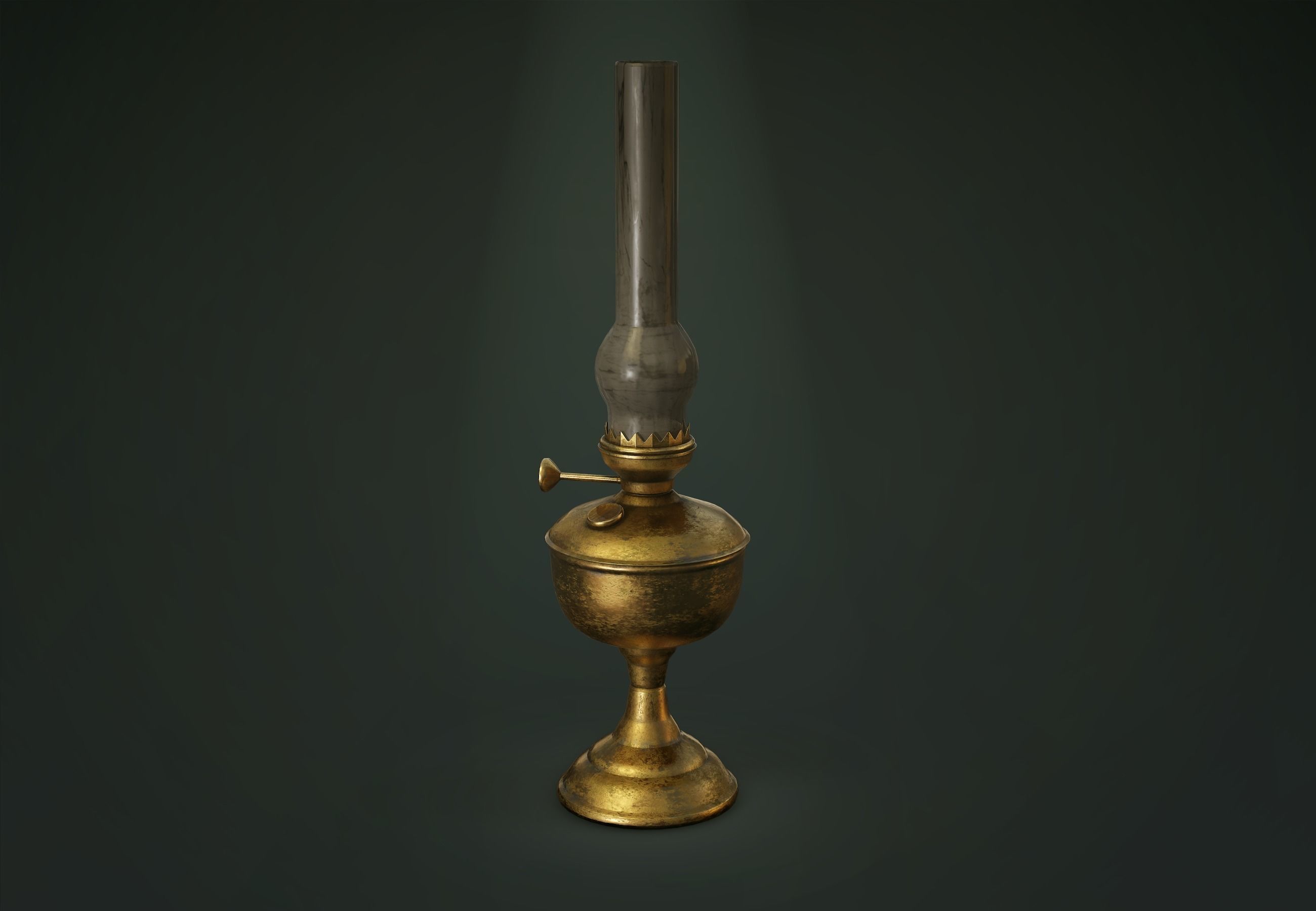 Oil Lantern PBR Game Ready Low-poly 3D model_1